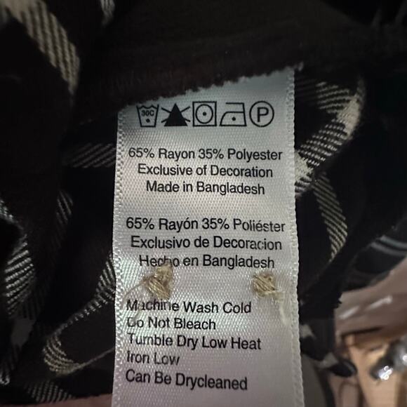 Jachs Girlfriend Shirt Adult XXL Black & White Plaid Pockets Tunic Women Comfort - Picture 4 of 4